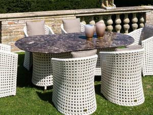 WEZEN - Oval dining table _ Samuele Mazza Outdoor